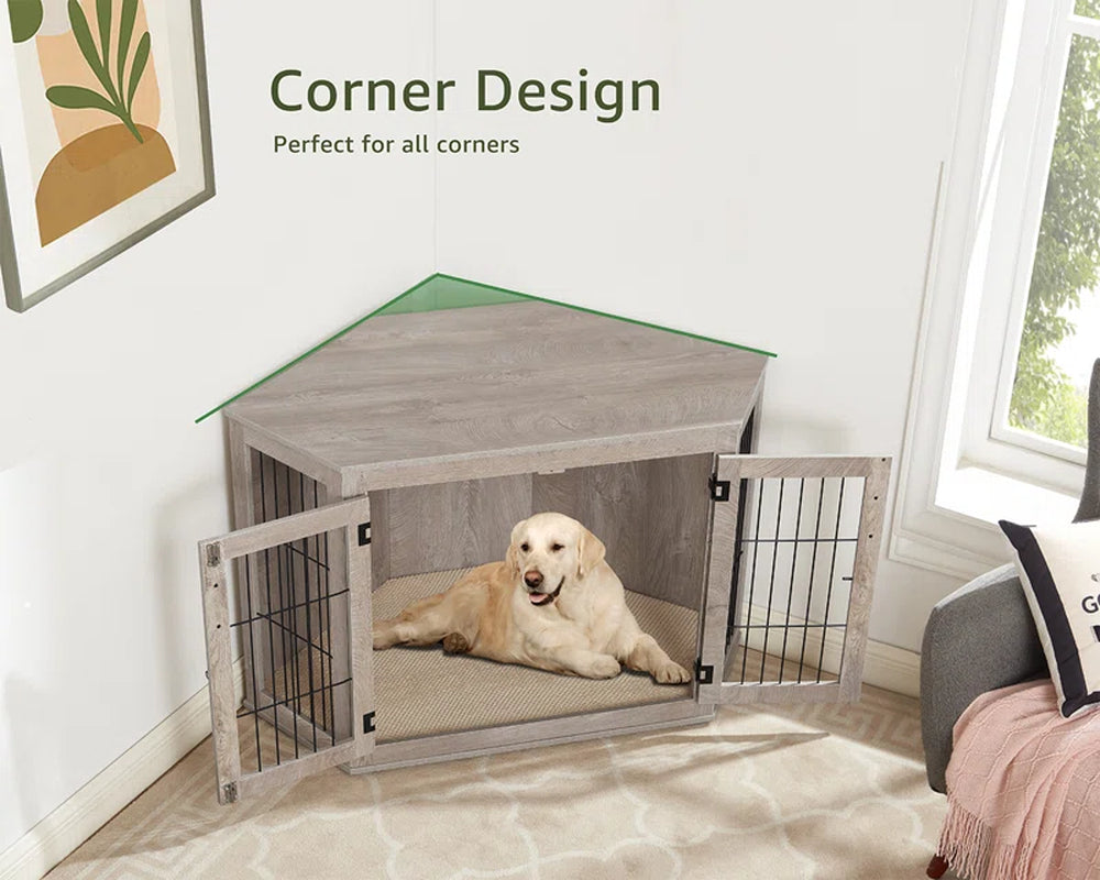 Dereham Furniture Corner Dog Crate with Cushion