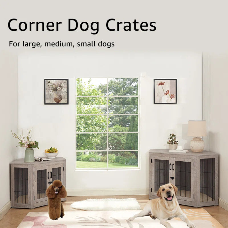 Dereham Furniture Corner Dog Crate with Cushion