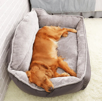 Luxury Pet Haven: Plush Polyester Sofa Bed for Dogs