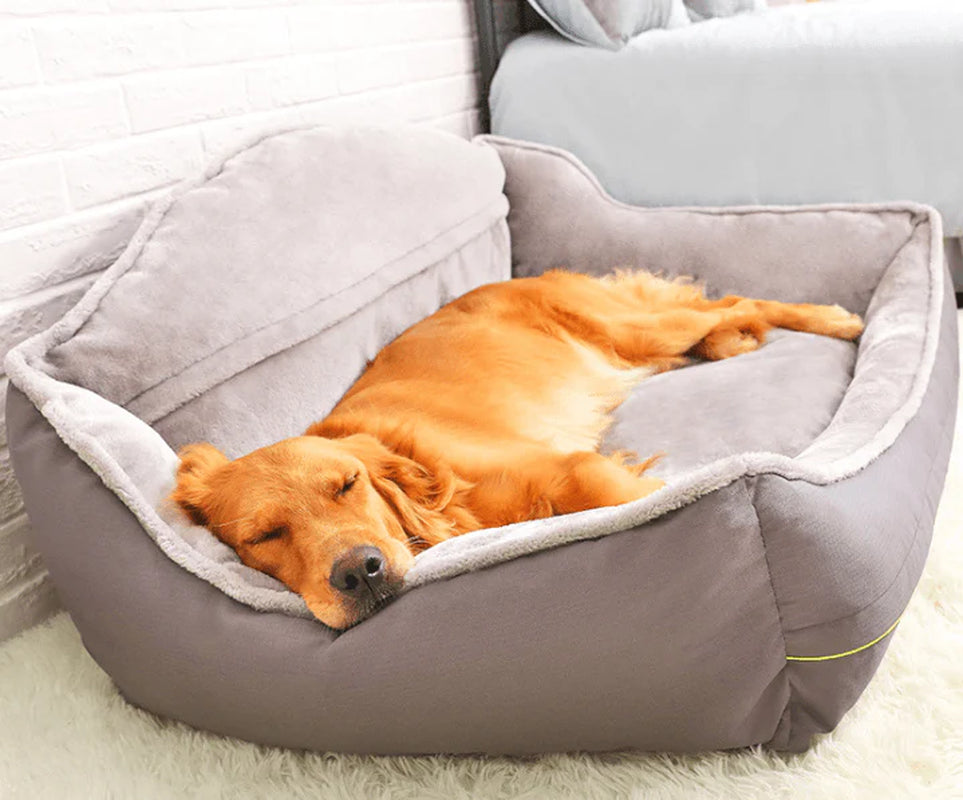 Luxury Pet Haven: Plush Polyester Sofa Bed for Dogs