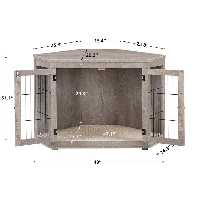 Dereham Furniture Corner Dog Crate with Cushion